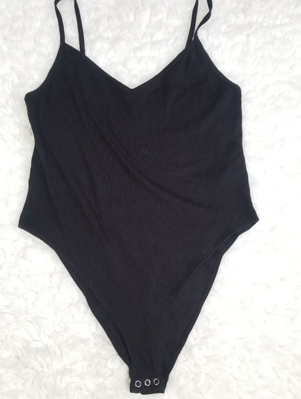 H & M black basic bodysuit . Size M - Picture 1 of 14